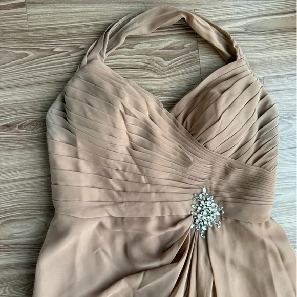 Jordan Beige A-Line Gown | Size 16 - Picture 2 of 10